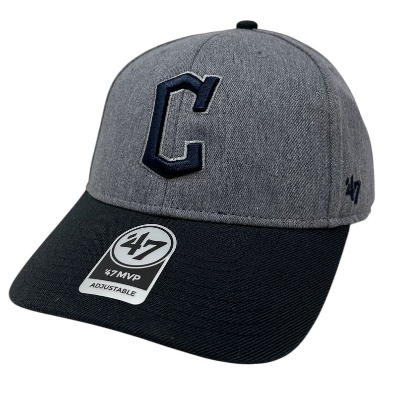 Cleveland Guardians Men's Charcoal 47 Brand MVP Granite Adjustable Hat