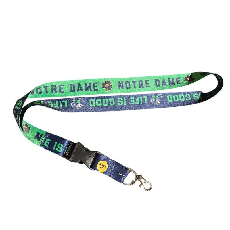 Notre Dame Fighting Irish Life Is Good 1" Lanyard