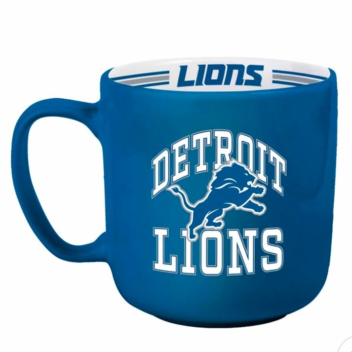Detroit Lions 15oz Striped Coffee Mug