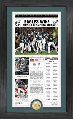 Philadelphia Eagles Super Bowl LIX Champions Front Page Cover Bronze Coin Photo Mint