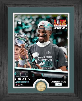 Philadelphia Eagles Jalen Hurts Super Bowl LIX Champions Bronze Coin Trophy Photo Mint