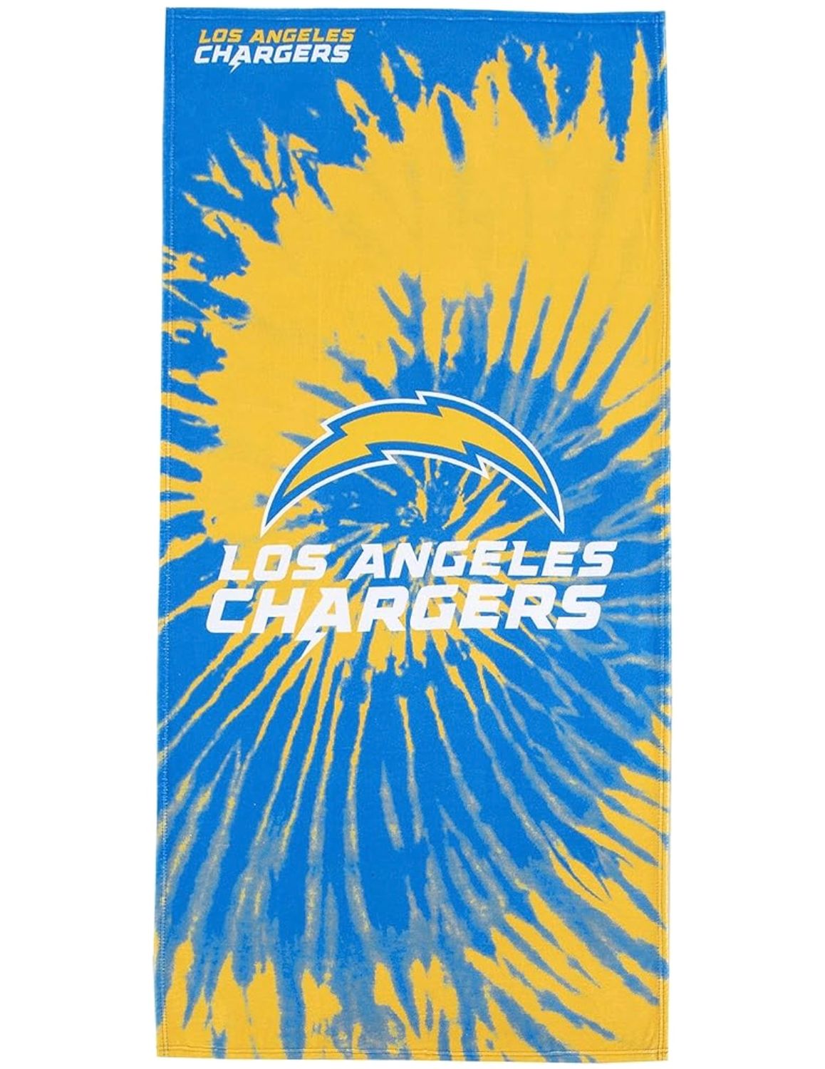 Los Angeles Chargers Psychedelic Beach Towel