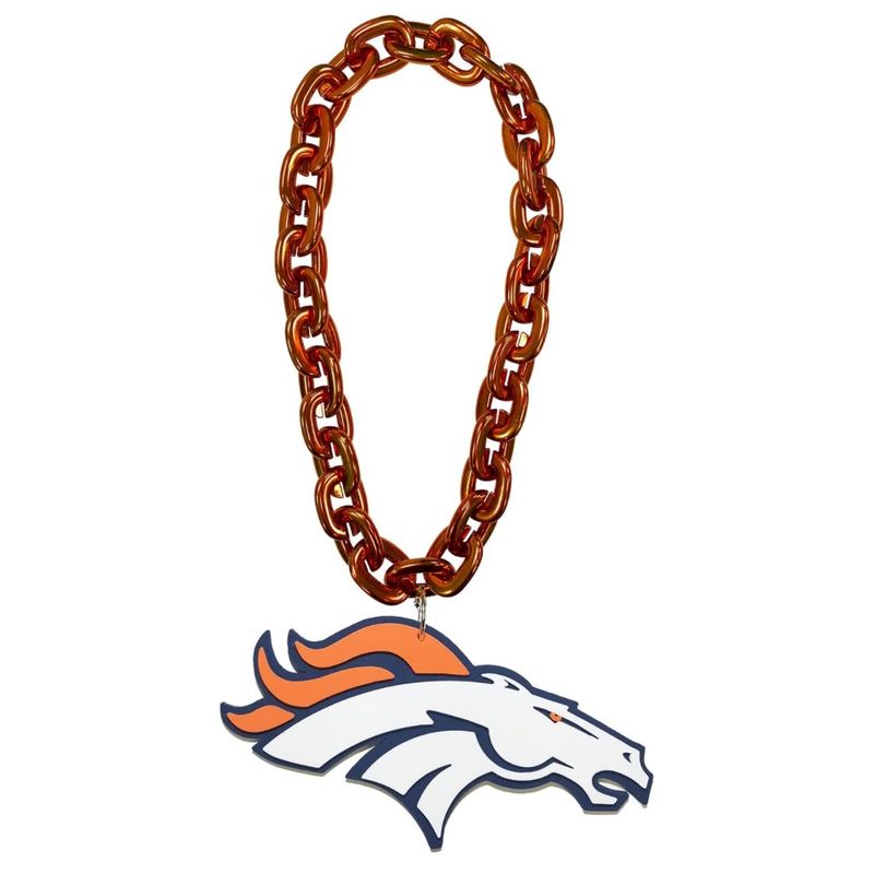 Denver Broncos 10” Fan Chain 3D Foam Necklace Denver Broncos 10” Fan Chain 3D Foam Necklace