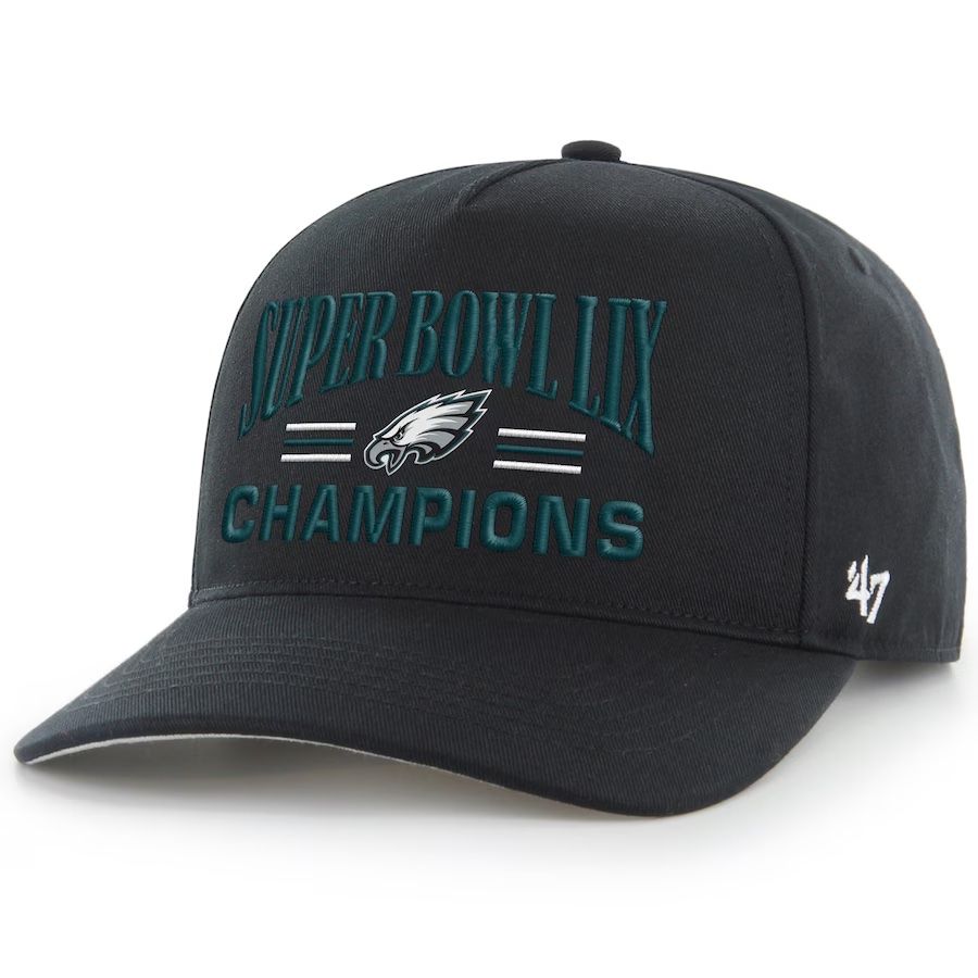 Philadelphia Eagles Men's 47 Black Super Bowl LIX Champions Hitch Adjustable Hat