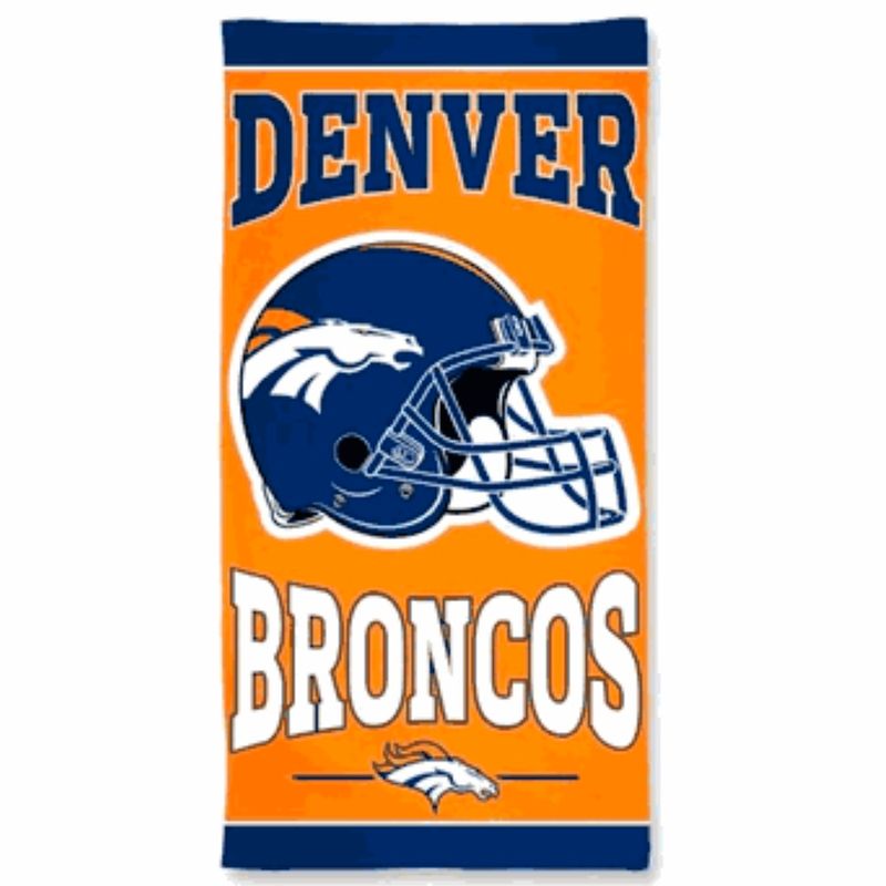 Denver Broncos Helmet Beach Towel