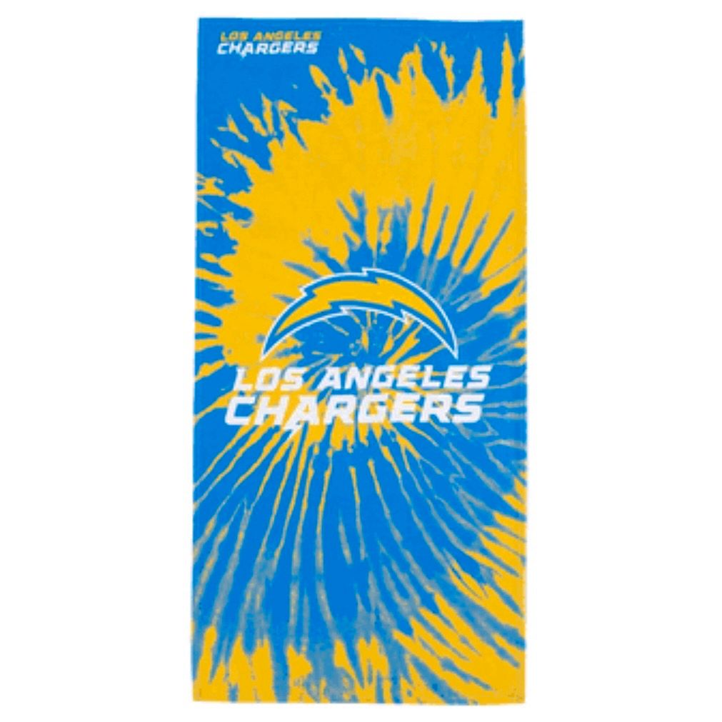 Los Angeles Chargers Psychedelic Beach Towel