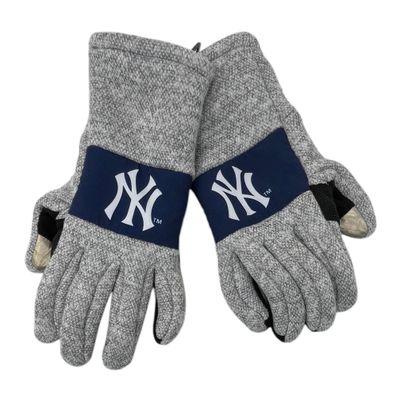 New York Yankees Heather Grey Insulated Gloves New York Yankees Heather Grey Insulated Gloves