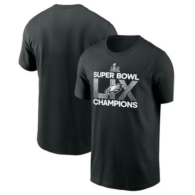 Philadelphia Eagles Men's Black Super Bowl LIX Champions Supplemental T-Shirt