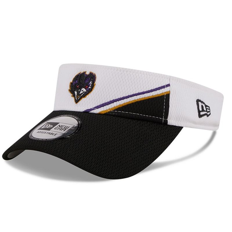 Baltimore Ravens Men’s New Era White/Black Sideline Adjustable Visor