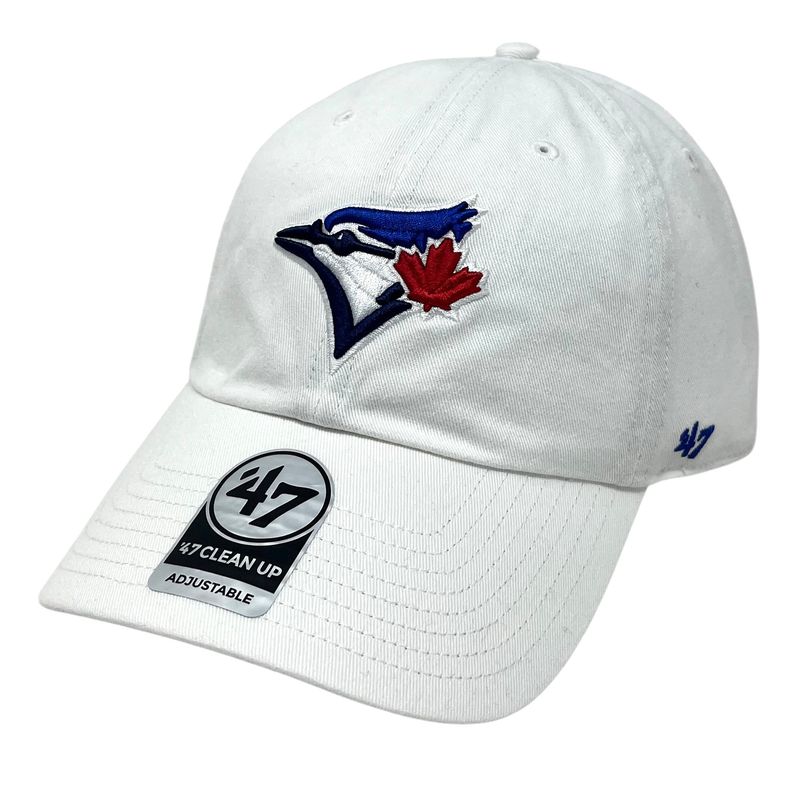 Toronto Blue Jays Men’s White 47 Brand Clean Up Adjustable Hat