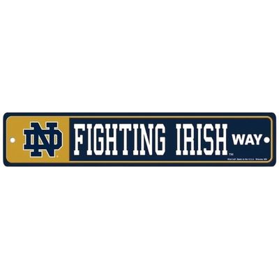 Notre Dame Fighting Irish 3.75" x 19" Team Street Sign