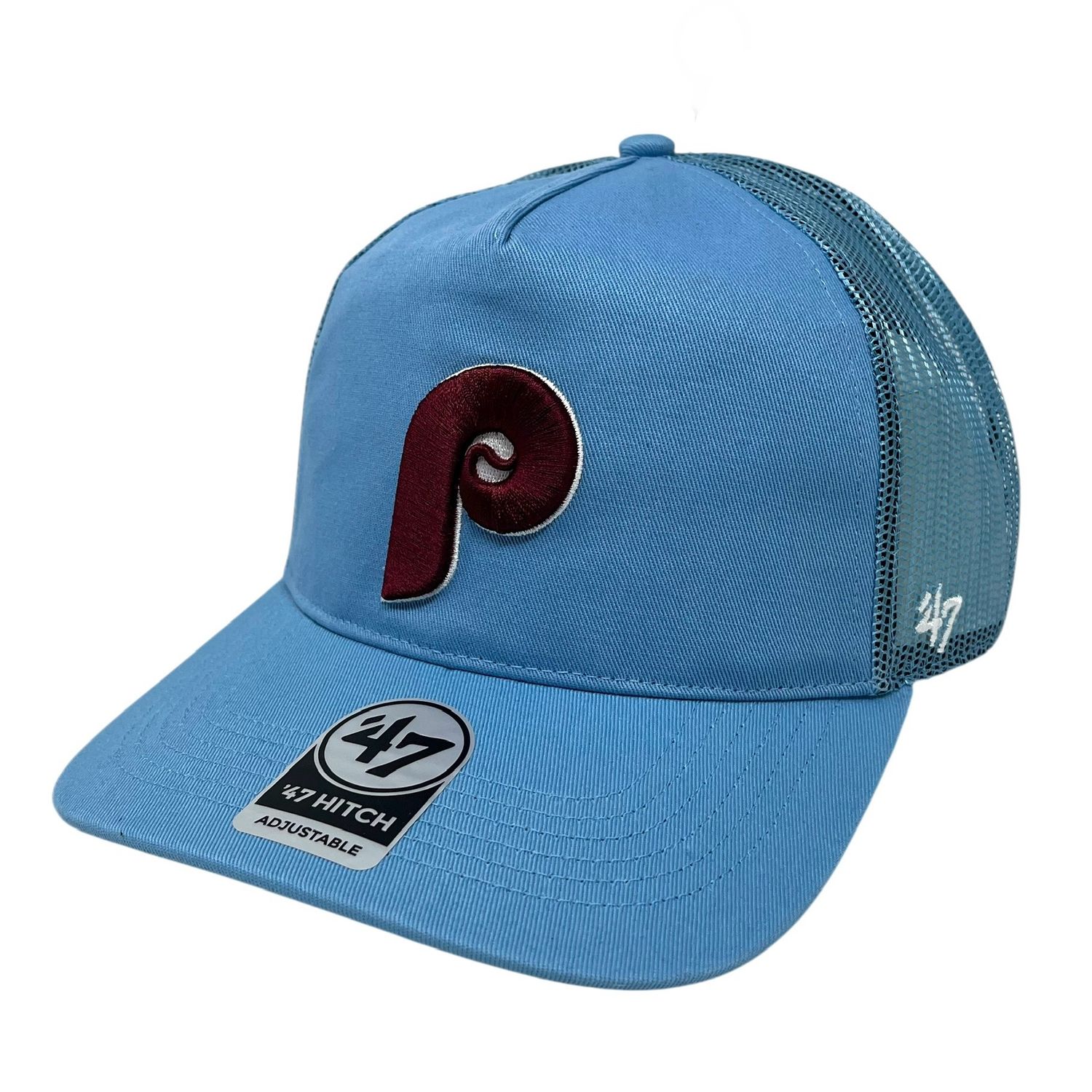 Philadelphia Phillies Men’s Columbia Blue 47 Brand Hitch Cooperstown Adjustable Hat