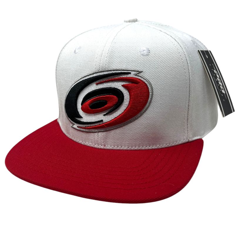 Carolina Hurricanes Men’s White / Red Logo Pro Standard Snapback Hat