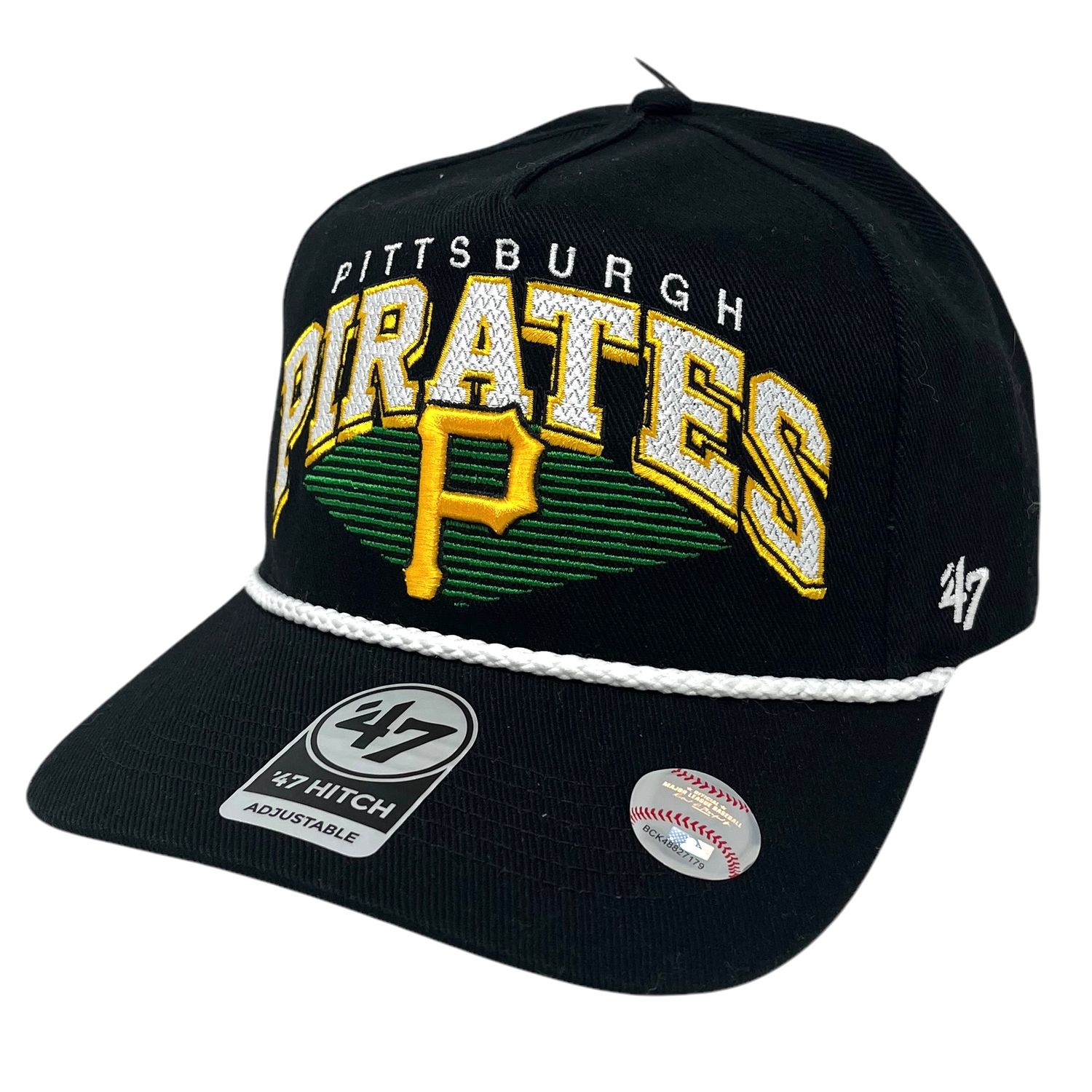 Pittsburgh Pirates Men’s Black Pomona 47 Hitch Adjustable Hat