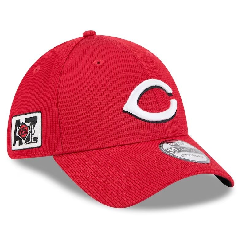 Cincinnati Reds Men’s New Era 2025 Spring Training Patch 39THIRTY Flex Hat