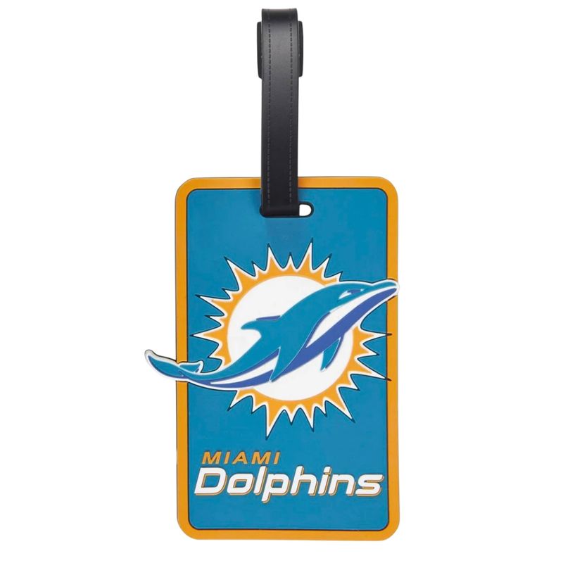 Miami Dolphins Rubber Luggage Tag