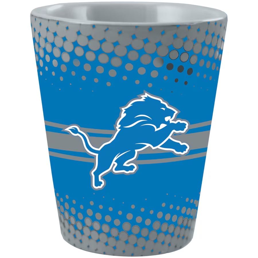Detroit Lions 2 Ounce Full Wrap Collectible Shot Glass Set of 2