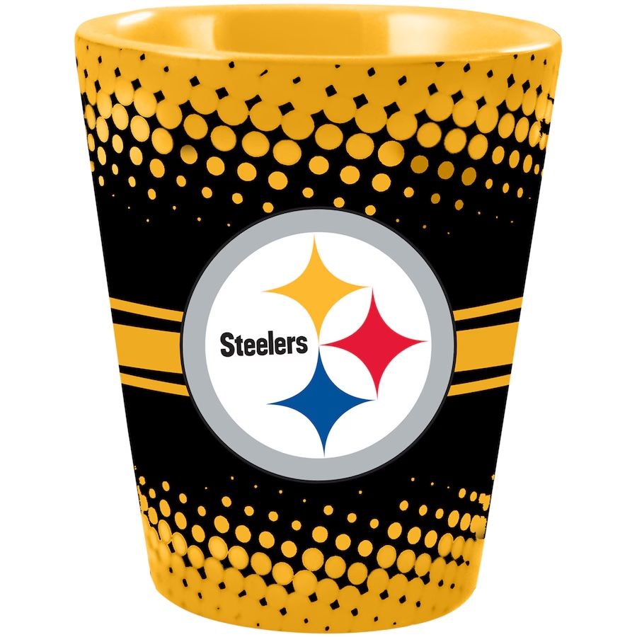 Pittsburgh Steelers 2 Ounce Full Wrap Collectible Shot Glass Set of 2