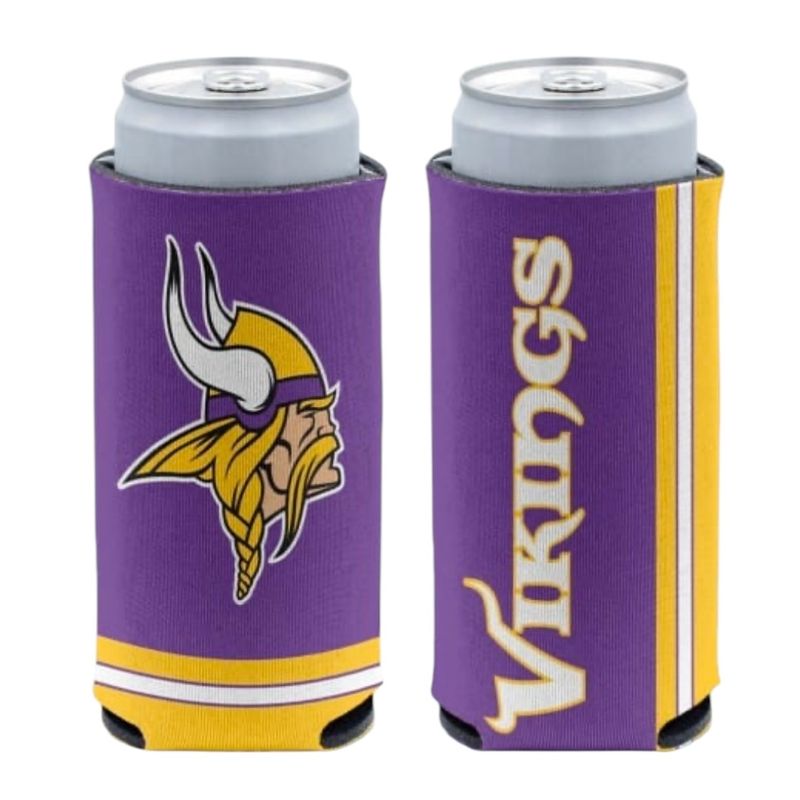 Minnesota Vikings 12 Ounce Slim Can Cooler Koozie