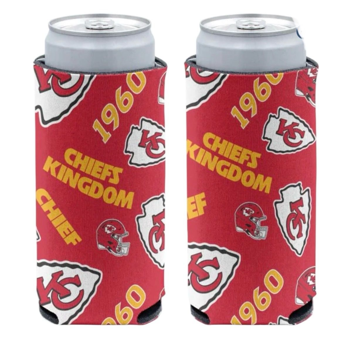 Kansas City Chiefs 12 Ounce Slim Can Cooler Koozie
