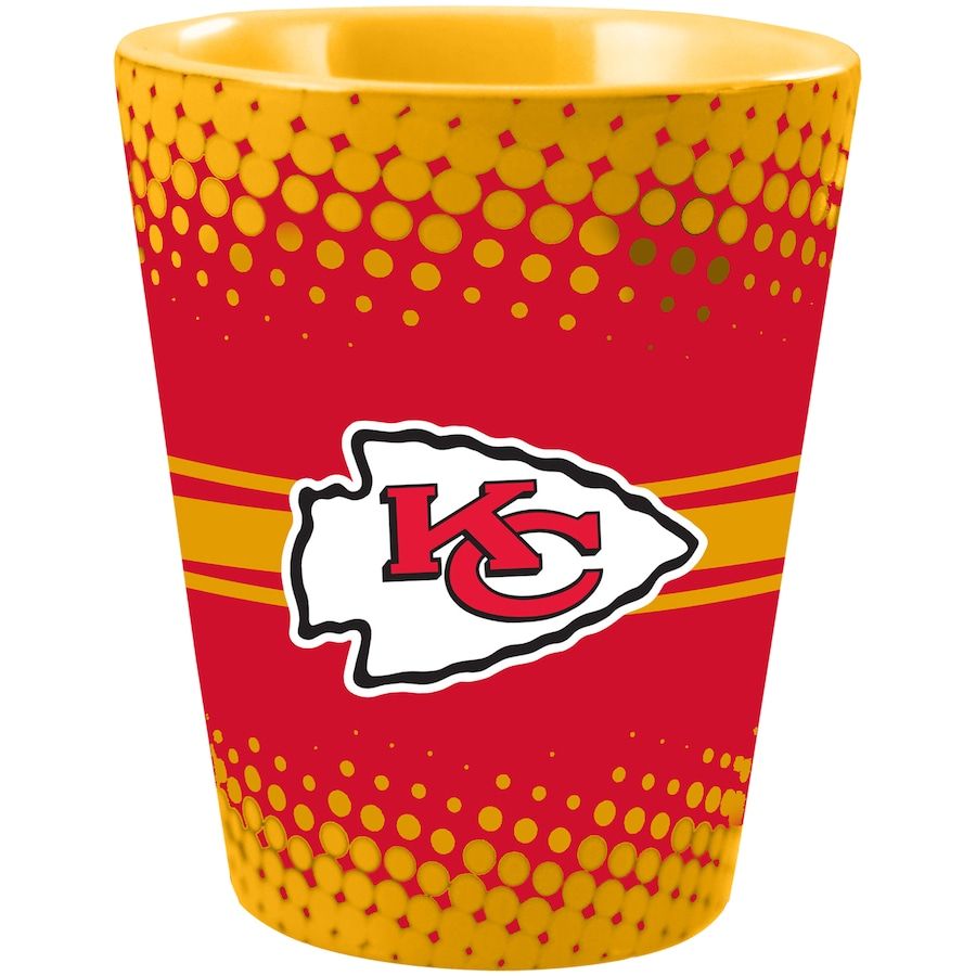 Kansas City Chiefs 2 Ounce Full Wrap Collectible Shot Glass Set of 2