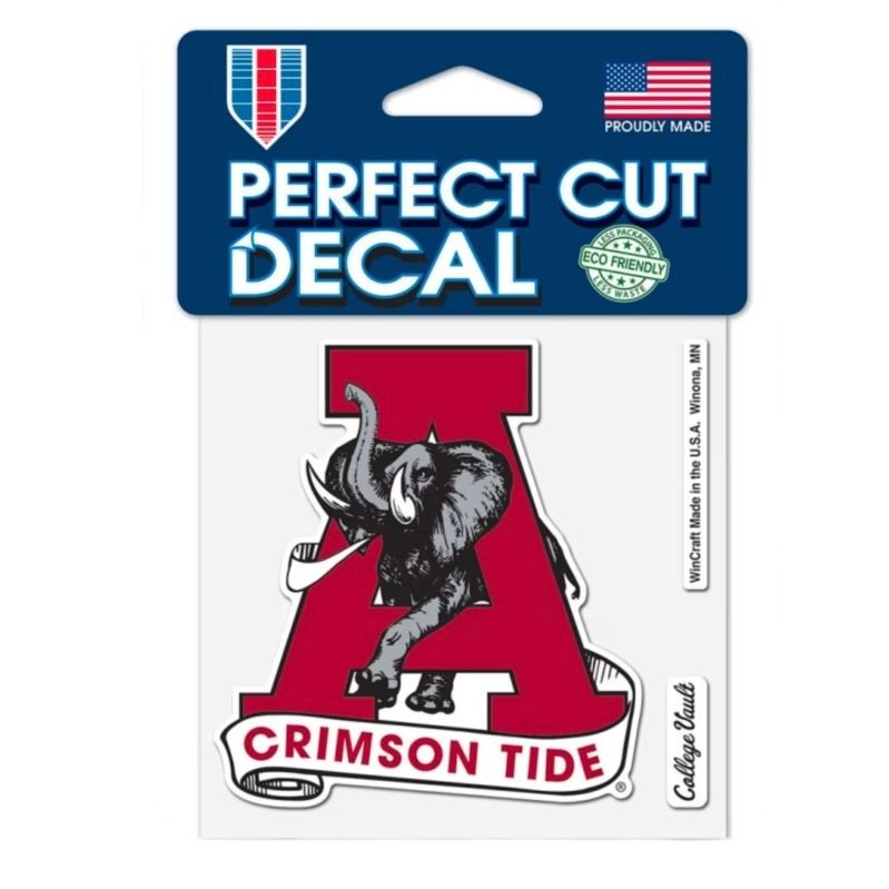 Alabama Crimson Tide 4" x 4" Perfect Cut Color Decal