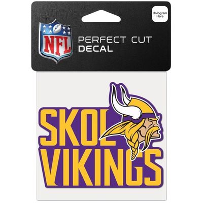 Minnesota Vikings Skol 4" x 4" Perfect Cut Color Decal