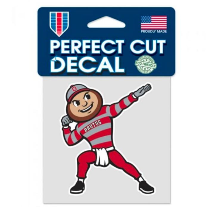 Ohio State Buckeyes Brutus 4" x 4" Perfect Cut Color Decal