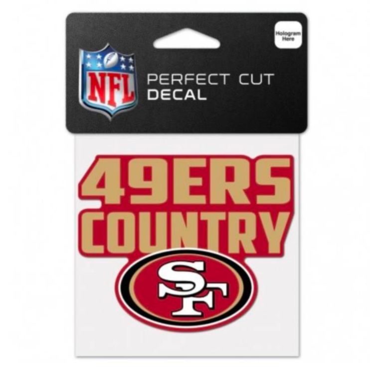 San Francisco 49ers Country 4" x 4" Perfect Cut Color Decal