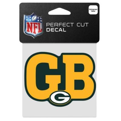 Green Bay Packers 4" x 4" Perfect Cut Color Decal