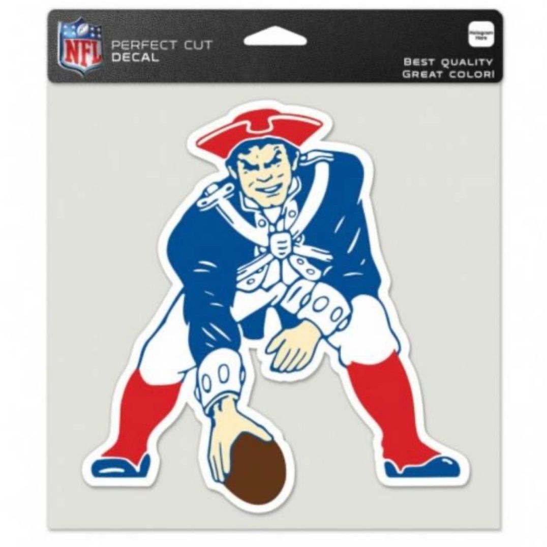 New England Patriots Historic Logo 8" x 8" Perfect Cut Color Decal