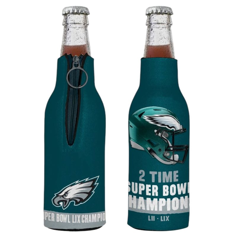 Philadelphia Eagles 2024 LIX Super Bowl Champions 12 Ounce Bottle Cooler