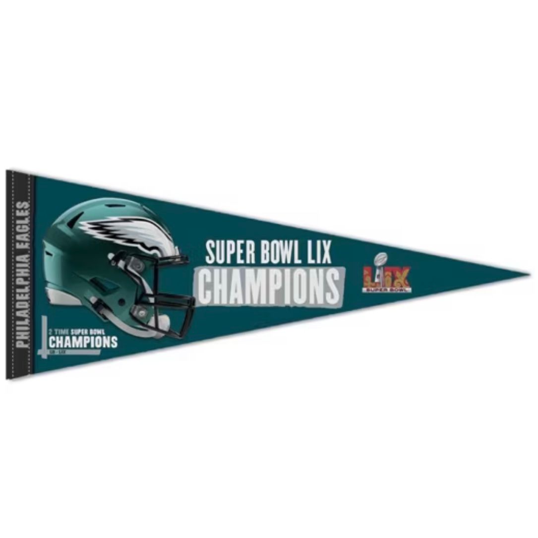 Philadelphia Eagles 2024 Super Bowl LIX Champions 12" x 30" Premium Pennant