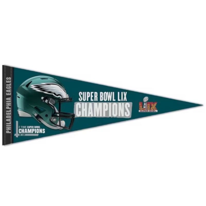 Philadelphia Eagles 2024 Super Bowl LIX Champions 12" x 30" Premium Pennant