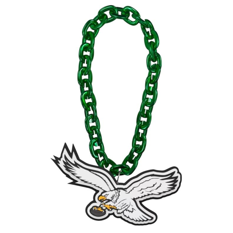 Philadelphia Eagles Historic 10” Fan Chain 3D Foam Necklace