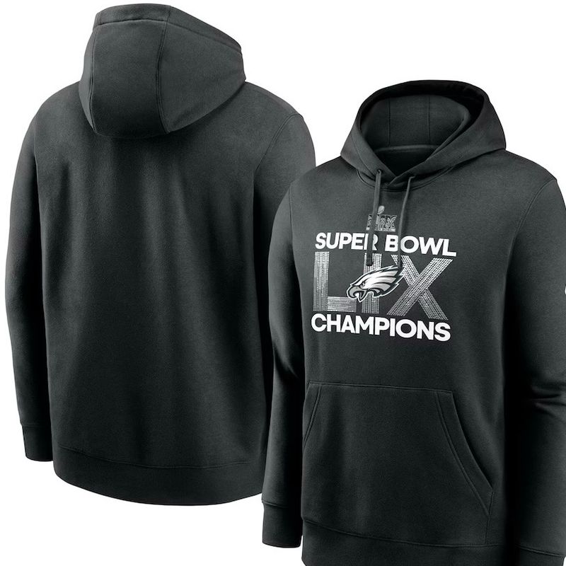 Philadelphia Eagles Men's Black Super Bowl LIX Champions Supplemental Hoodie