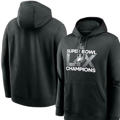 Philadelphia Eagles Men's Black Super Bowl LIX Champions Supplemental Hoodie