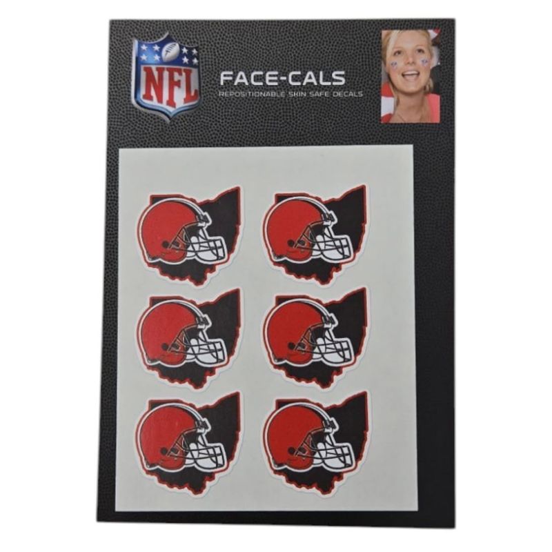 Cleveland Browns Face-Cals Temporary Tattoos