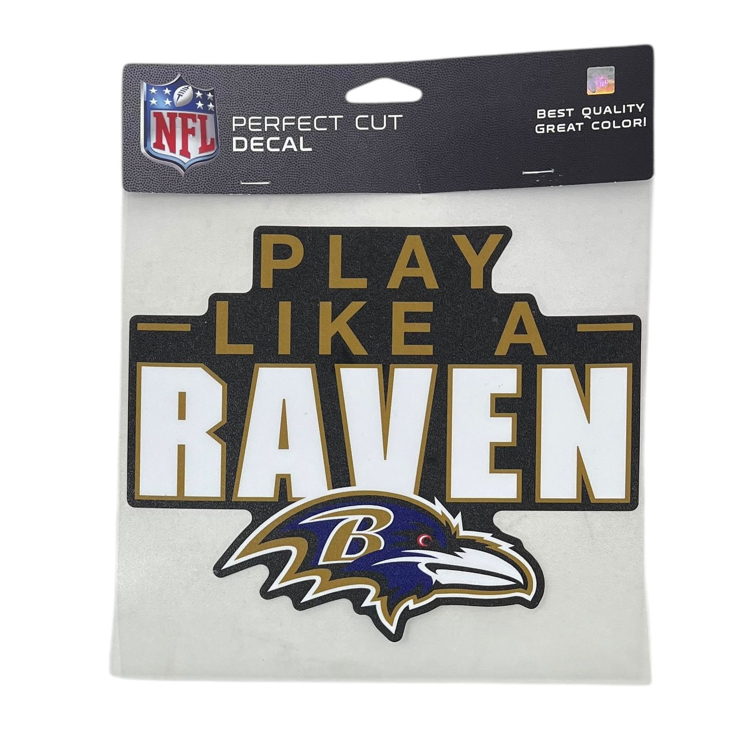 Baltimore Ravens Play Like A Raven 8" x 8" Perfect Cut Color Decal