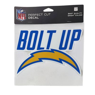 Los Angeles Chargers Bolt Up 8 Los Angeles Chargers Bolt Up 8" x 8" Perfect Cut Color Decal