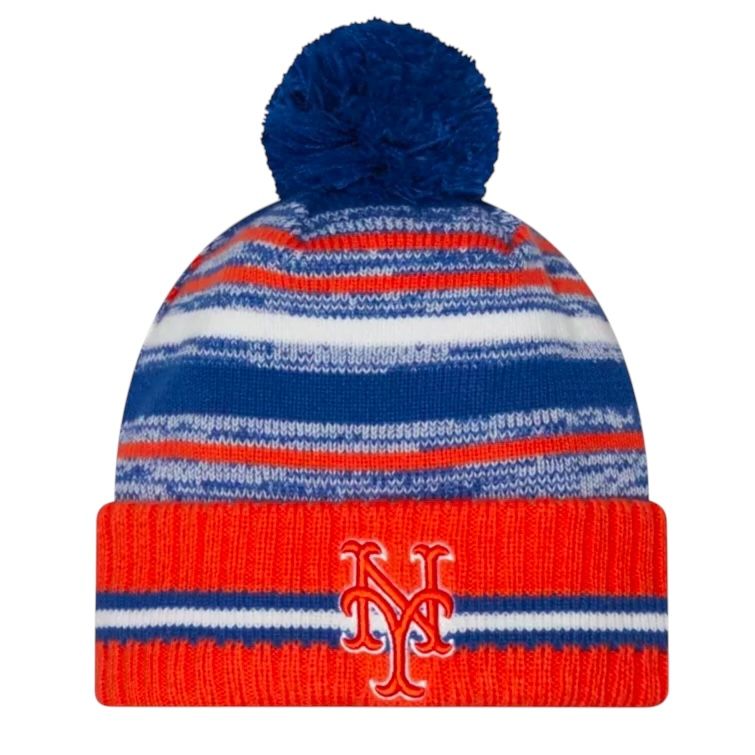 New York Mets Men’s New Era Cuffed Pom Knit Hat New York Mets Men’s New Era Cuffed Pom Knit Hat