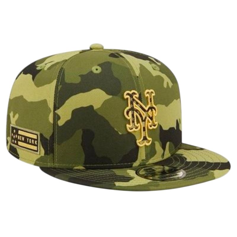New York Mets Men’s 2022 New Era Armed Forces Day 9Fifty Camo SnapBack Hat