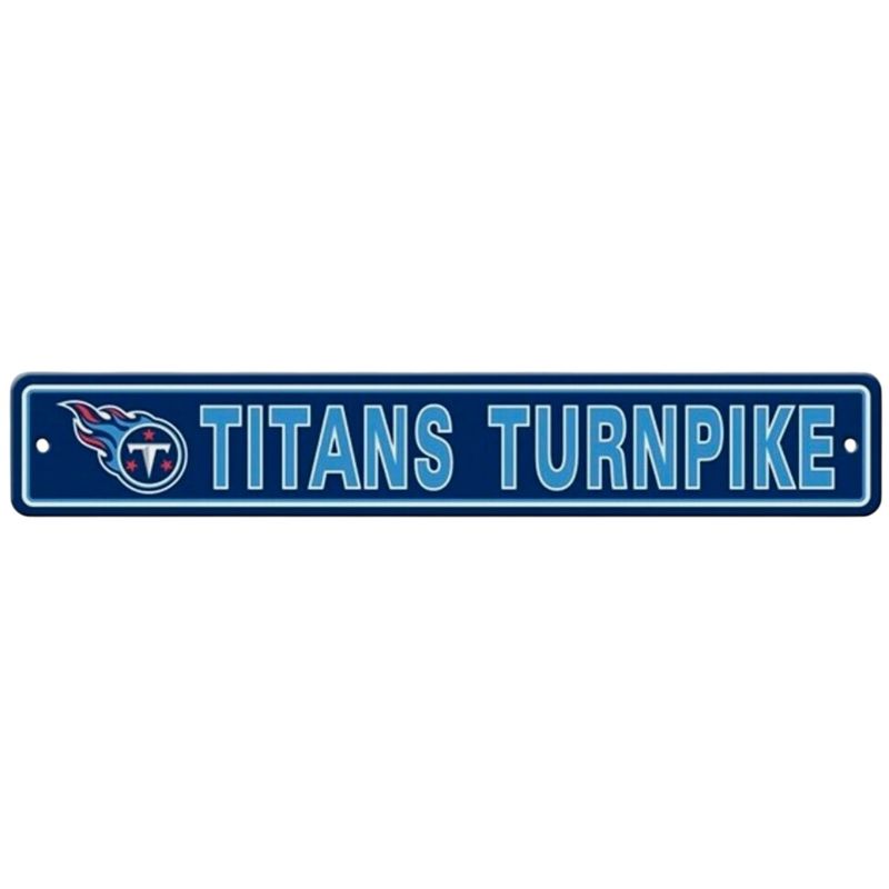 Tennessee Titans Turnpike 4" x 24" Team Street Sign