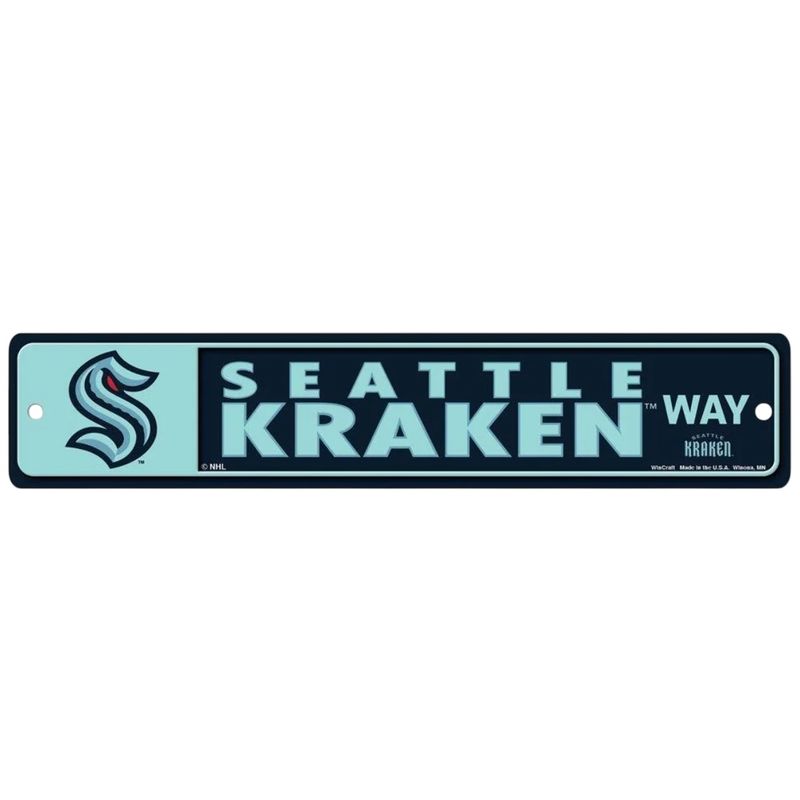 Seattle Kraken 3.75" x 19" Team Street Sign