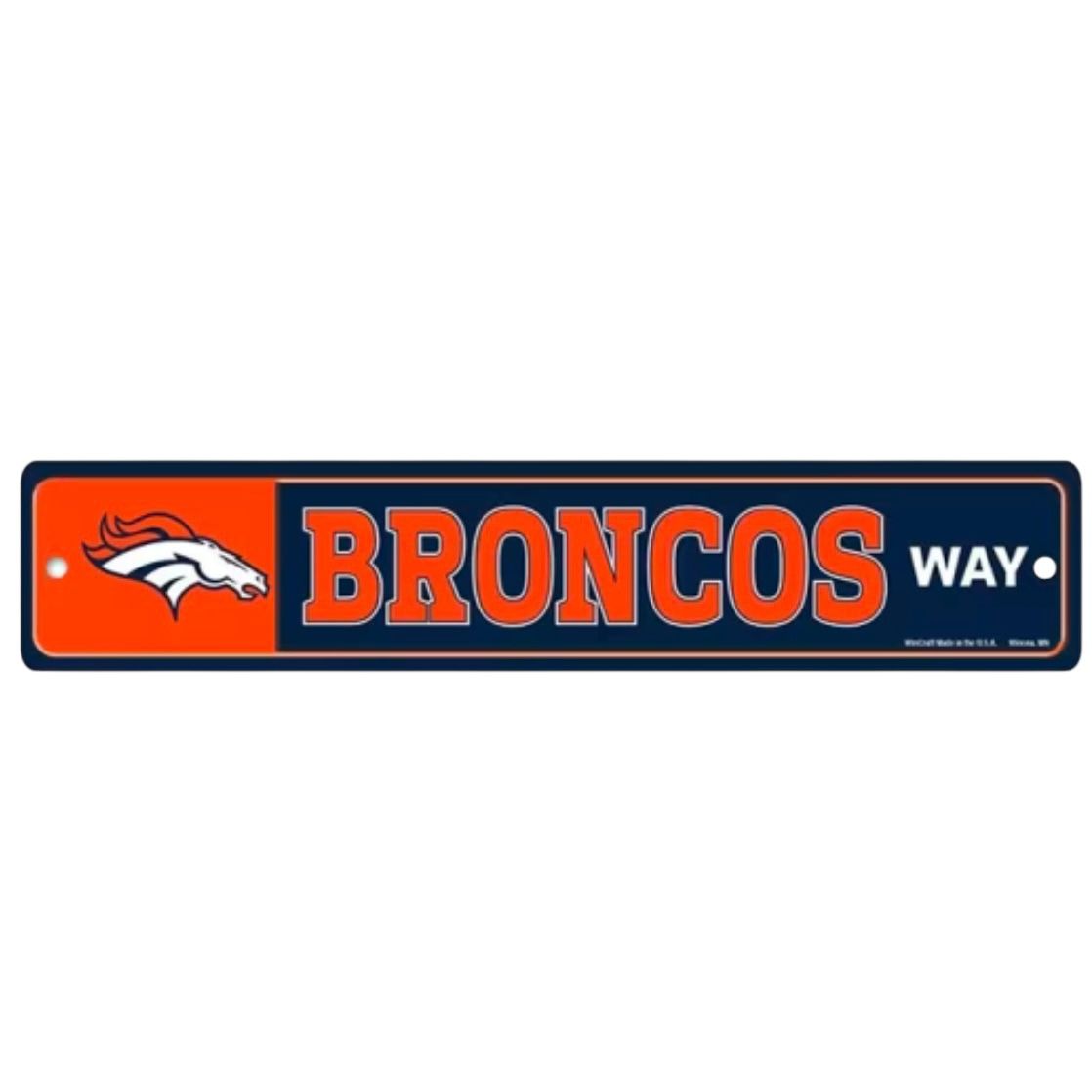 Denver Broncos 3.75" x 19" Team Street Sign