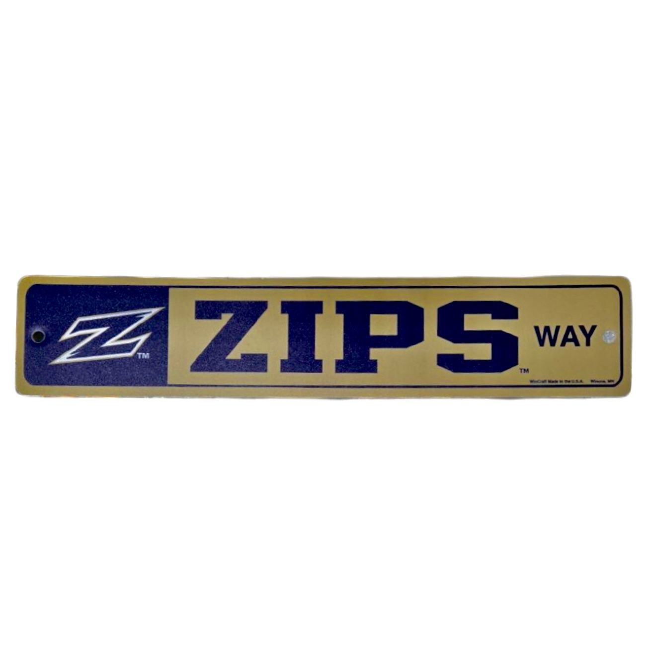 Akron Zips 3.75" x 19" Team Street Sign