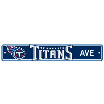 Tennessee Titans Ave 4" x 24" Team Street Sign