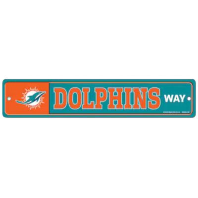 Miami Dolphins 3.75" x 19" Team Street Sign