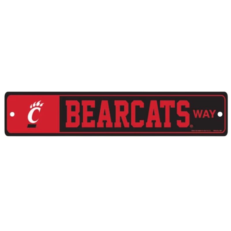 Cincinnati Bearcats 3.75" x 19" Team Street Sign