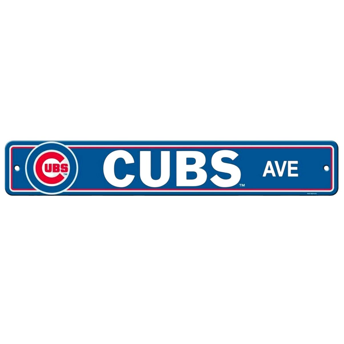 Chicago Cubs 4" x 24" Team Street Sign